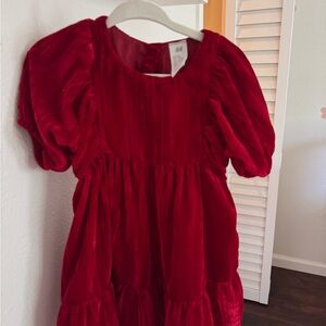 H&M Red Velvet Baby Dress